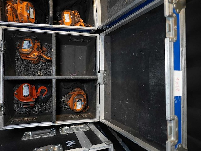 Hand chain hoist 8m chain / 500kg + flightcase (set of 3 pcs) - afbeelding 1 van  1