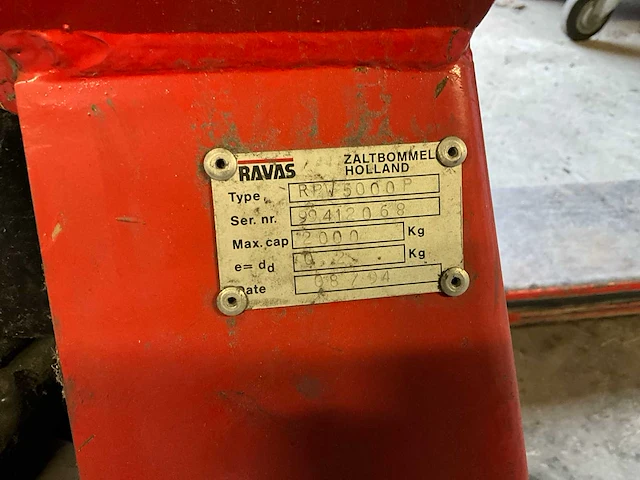 Hand hydraulische palletwagen ravas rpw 5000p - afbeelding 6 van  6