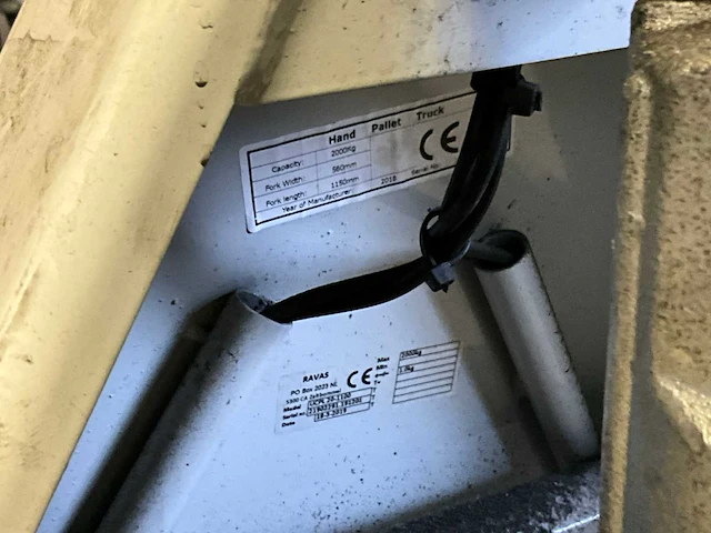 Hand hydraulische palletwagen ravas ucpl 20-1100 - afbeelding 5 van  7