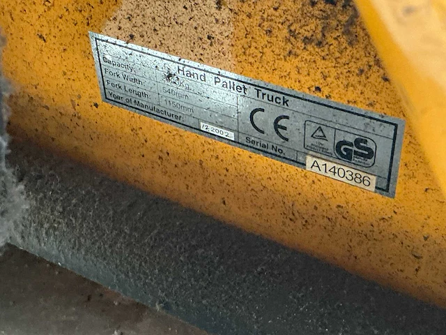 Hand hydraulische palletwagen - afbeelding 4 van  5