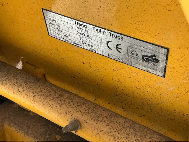Hand hydraulische palletwagen - afbeelding 5 van  5