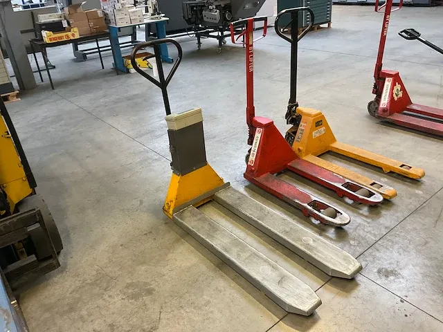 Hand hydraulische weeg palletwagen - afbeelding 1 van  5