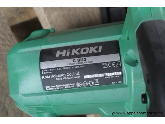 Handcirkelzaagmachine hikoki, c 9u3 - afbeelding 2 van  2