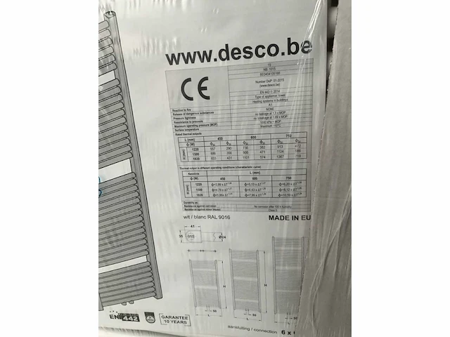 Handdoekradiator desco - afbeelding 4 van  5