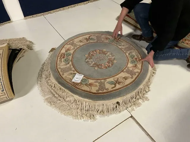 Handgeknoopt chinees tapijt (9x) - afbeelding 1 van  9