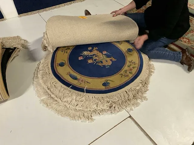 Handgeknoopt chinees tapijt (9x) - afbeelding 3 van  9