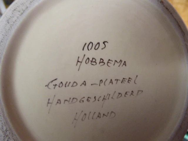 Handgeschilderde vaas hobema - afbeelding 3 van  3