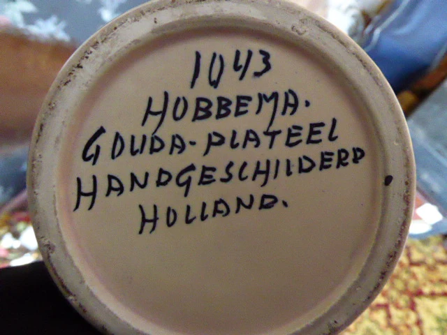 Handgeschilderde vaas hobema - afbeelding 3 van  3