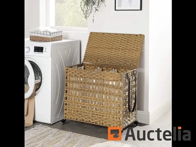 Handgeweven wasmand, imitatie wasmand - afbeelding 4 van  7
