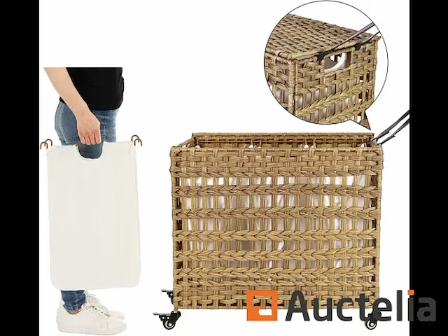 Handgeweven wasmand, imitatie wasmand - afbeelding 5 van  7