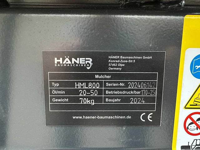 Haner - hml800 - mulcher - afbeelding 4 van  12