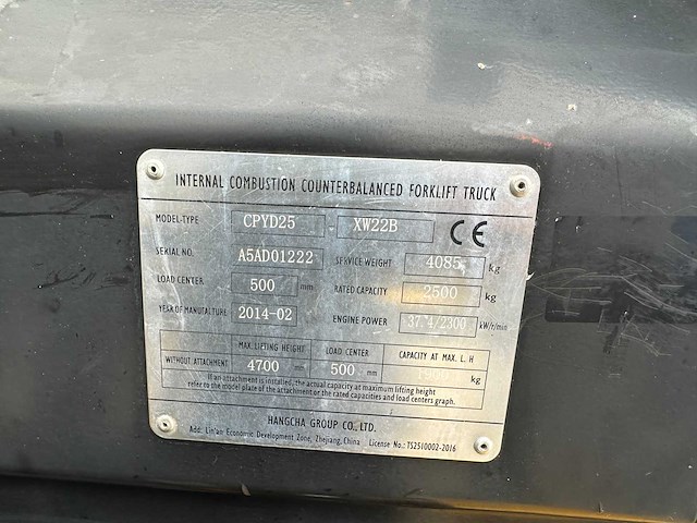 Hangcha - 2014 - xw22b - vorkheftruck - afbeelding 11 van  21