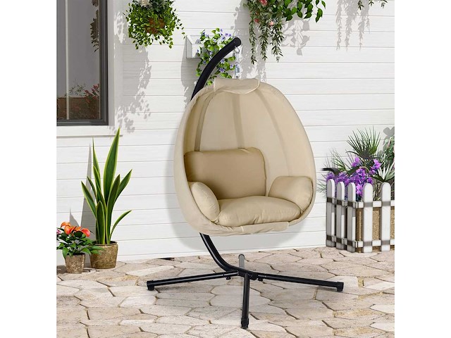 Hangende ei armstoel opvouwbare schommel - afbeelding 11 van  12