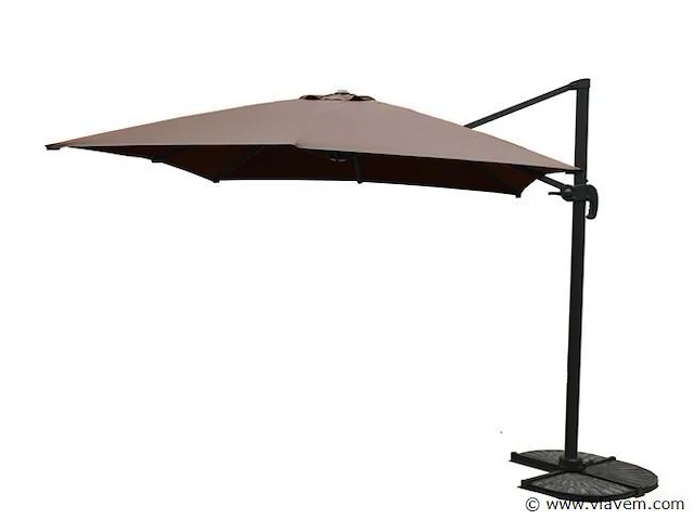 Hangende parasol taupe / sandy - 300x300 cm - afbeelding 1 van  2