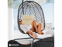 Hangende rotan fauteuil - grijs en beige - afbeelding 2 van  6
