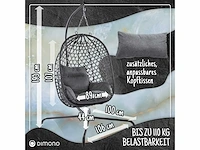 Hangende rotan fauteuil - grijs - afbeelding 5 van  5