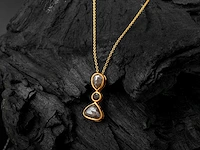 Hanger en ketting 14k goud met natuurlijke diamanten 4.58 gm - afbeelding 2 van  4