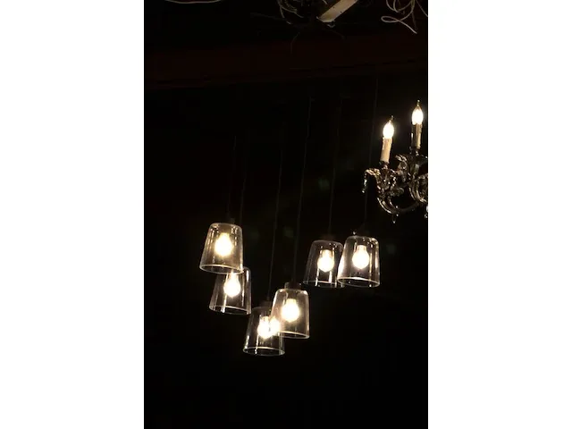 Hanglamp 6 glazen - afbeelding 1 van  2
