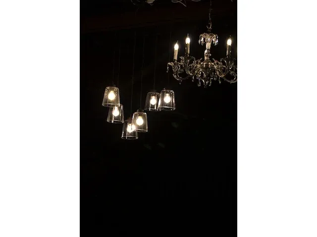 Hanglamp 6 glazen - afbeelding 2 van  2