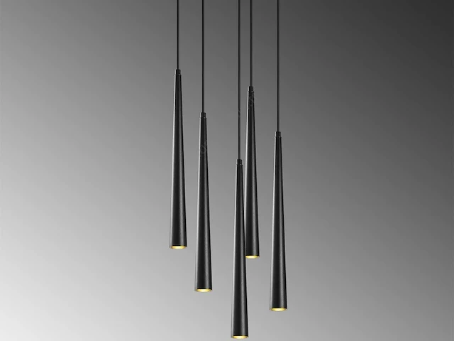 Hanglamp bedraad 5xled/3w/230v - afbeelding 1 van  2