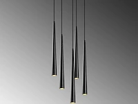 Hanglamp bedraad 5xled/3w/230v - afbeelding 1 van  2