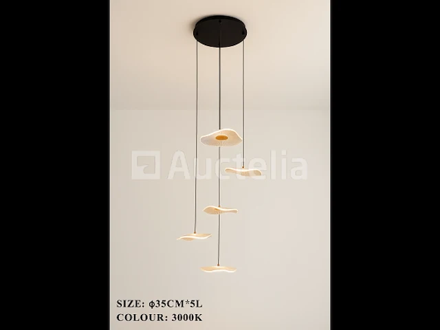 Hanglamp led – b064/5 – 3000k – warm wit – ø350 mm – verstelbare hoogte – zilver - afbeelding 3 van  3