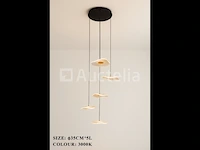 Hanglamp led – b064/5 – 3000k – warm wit – ø350 mm – verstelbare hoogte – zilver - afbeelding 3 van  3