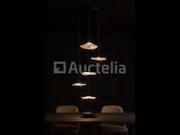 Hanglamp led – b064/5 – 3000k – warm wit – ø350 mm – verstelbare hoogte – zilver - afbeelding 1 van  3