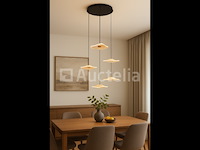 Hanglamp led – b064/5 – 3000k – warm wit – ø350 mm – verstelbare hoogte – zilver - afbeelding 2 van  3