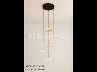 Hanglamp led – b064/5 – 3000k – warm wit – ø350 mm – verstelbare hoogte – zilver - afbeelding 3 van  3