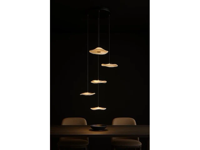 Hanglamp led – b064/5 – 3000k – warm wit – ø350 mm – verstelbare hoogte – zilver - afbeelding 3 van  3