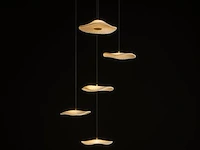 Hanglamp led – b064/5 – 3000k – warm wit – ø350 mm – verstelbare hoogte – zilver - afbeelding 3 van  3