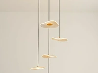 Hanglamp led – b064/5 – 3000k – warm wit – ø350 mm – verstelbare hoogte – zilver - afbeelding 3 van  4