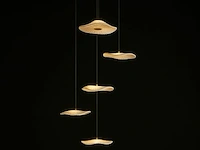 Hanglamp led – b064/5 – 3000k – warm wit – ø350 mm – verstelbare hoogte – zilver - afbeelding 4 van  4