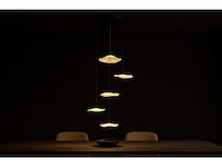 Hanglamp led – b064/5 – 3000k – warm wit – ø350 mm – verstelbare hoogte – zilver - afbeelding 1 van  4