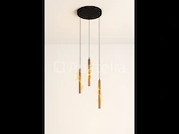 Hanglamp led – b066/3 – 3000k – warm wit – ø400 mm – verstelbare hoogte – zilver - afbeelding 2 van  3