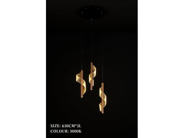 Hanglamp led – b066/3 – 3000k – warm wit – ø400 mm – verstelbare hoogte – zilver - afbeelding 2 van  3