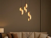 Hanglamp led – b066/3 – 3000k – warm wit – ø400 mm – verstelbare hoogte – zilver - afbeelding 1 van  3