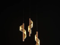Hanglamp led – b066/3 – 3000k – warm wit – ø400 mm – verstelbare hoogte – zilver - afbeelding 2 van  3