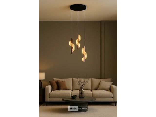 Hanglamp led – b066/3 – 3000k – warm wit – ø400 mm – verstelbare hoogte – zilver - afbeelding 2 van  4