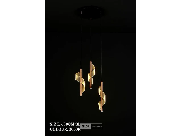 Hanglamp led – b066/3 – 3000k – warm wit – ø400 mm – verstelbare hoogte – zilver - afbeelding 3 van  4