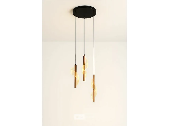 Hanglamp led – b066/3 – 3000k – warm wit – ø400 mm – verstelbare hoogte – zilver - afbeelding 4 van  4