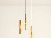 Hanglamp led – b066/3 – 3000k – warm wit – ø400 mm – verstelbare hoogte – zilver - afbeelding 4 van  4