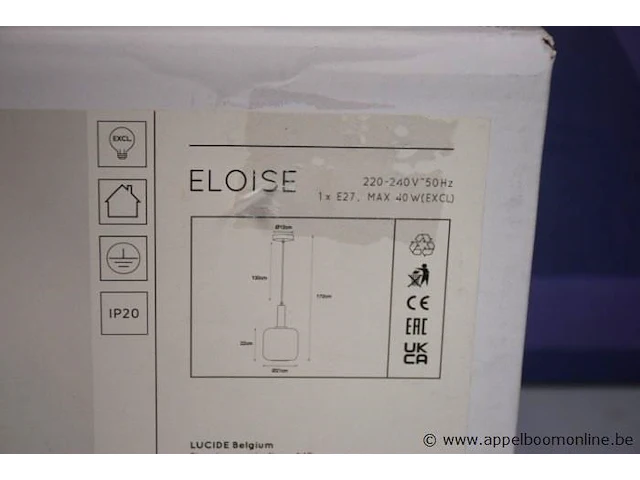 Hanglamp lucide eloise - afbeelding 2 van  2