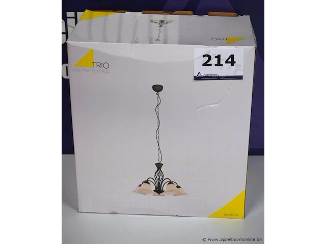 Hanglamp vv 5 lampen trio lighting, rustica - afbeelding 1 van  2