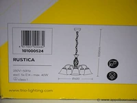 Hanglamp vv 5 lampen trio lighting, rustica - afbeelding 2 van  2
