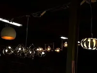 Hanglamp wit met gouden binnenkant - afbeelding 2 van  4