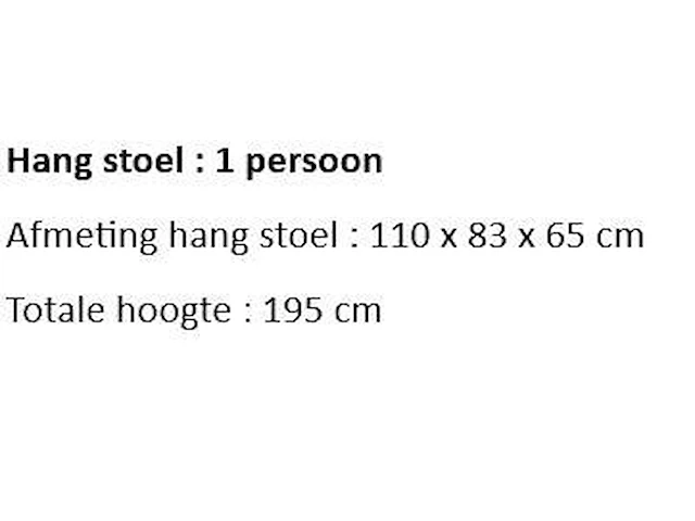 Hangstoel 1-persoons - afbeelding 2 van  2