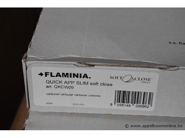 Hangtoilet flaminia ap118g carbone, goclean vv wc zitting flaminia slim soft close - afbeelding 4 van  4