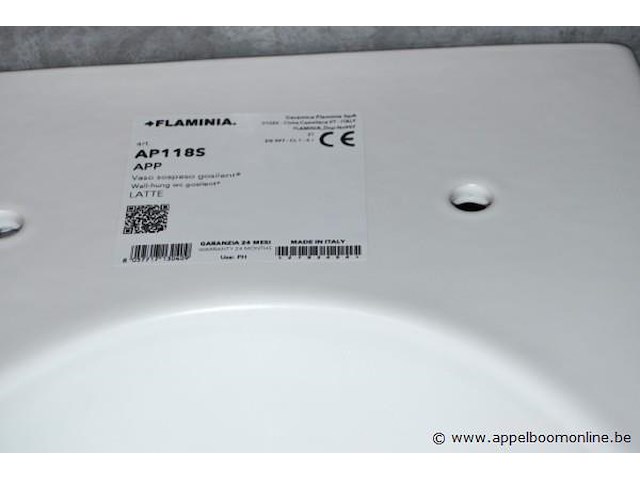 Hangtoilet flaminia ap118s latte, goclean vv wc zitting flaminia slim soft close - afbeelding 2 van  4